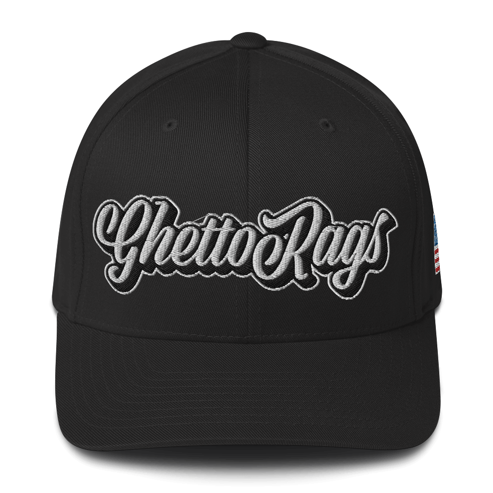 Ghetto Rags Script Flexfit Hat - Ghetto Rags