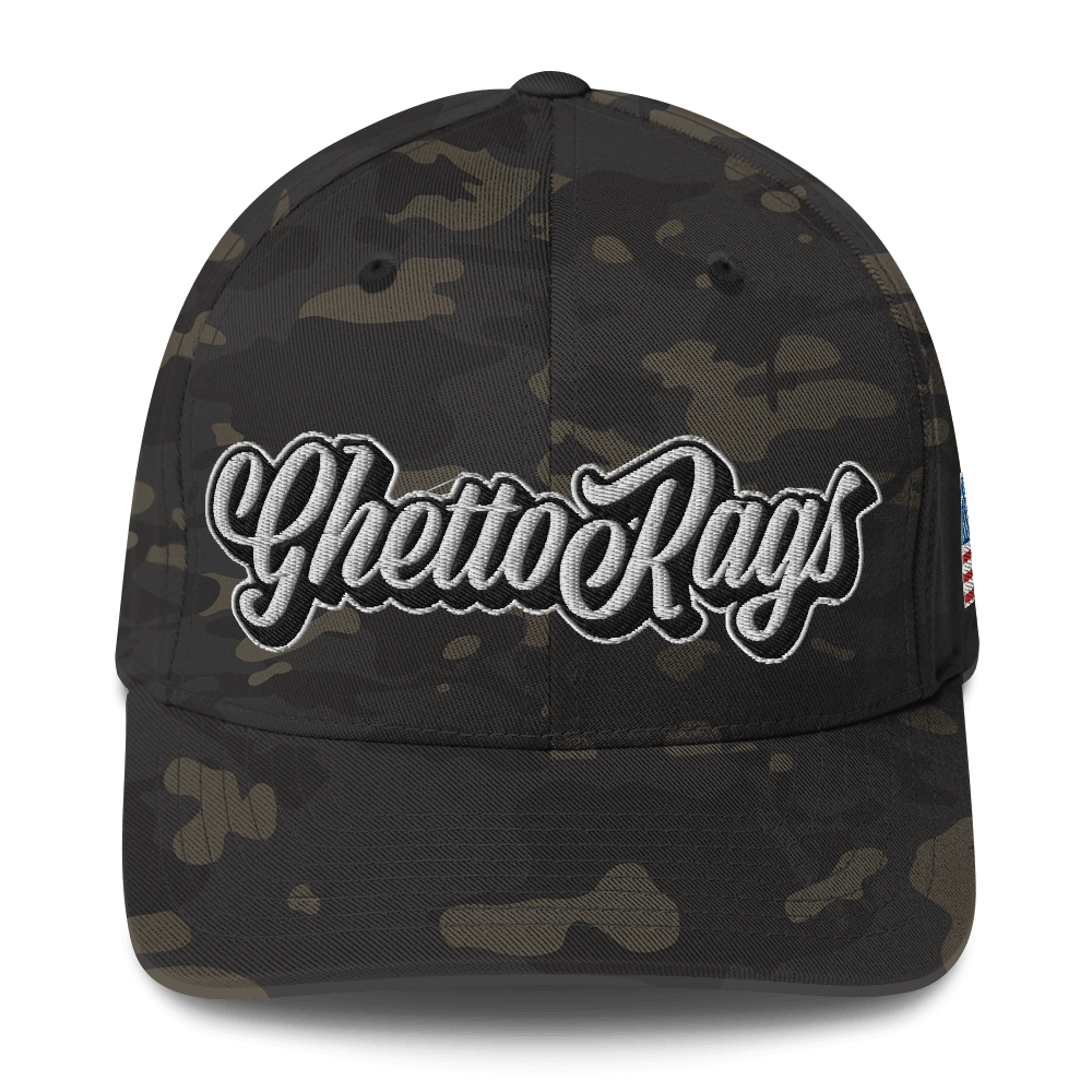 Ghetto Rags Script Flexfit Hat - Ghetto Rags