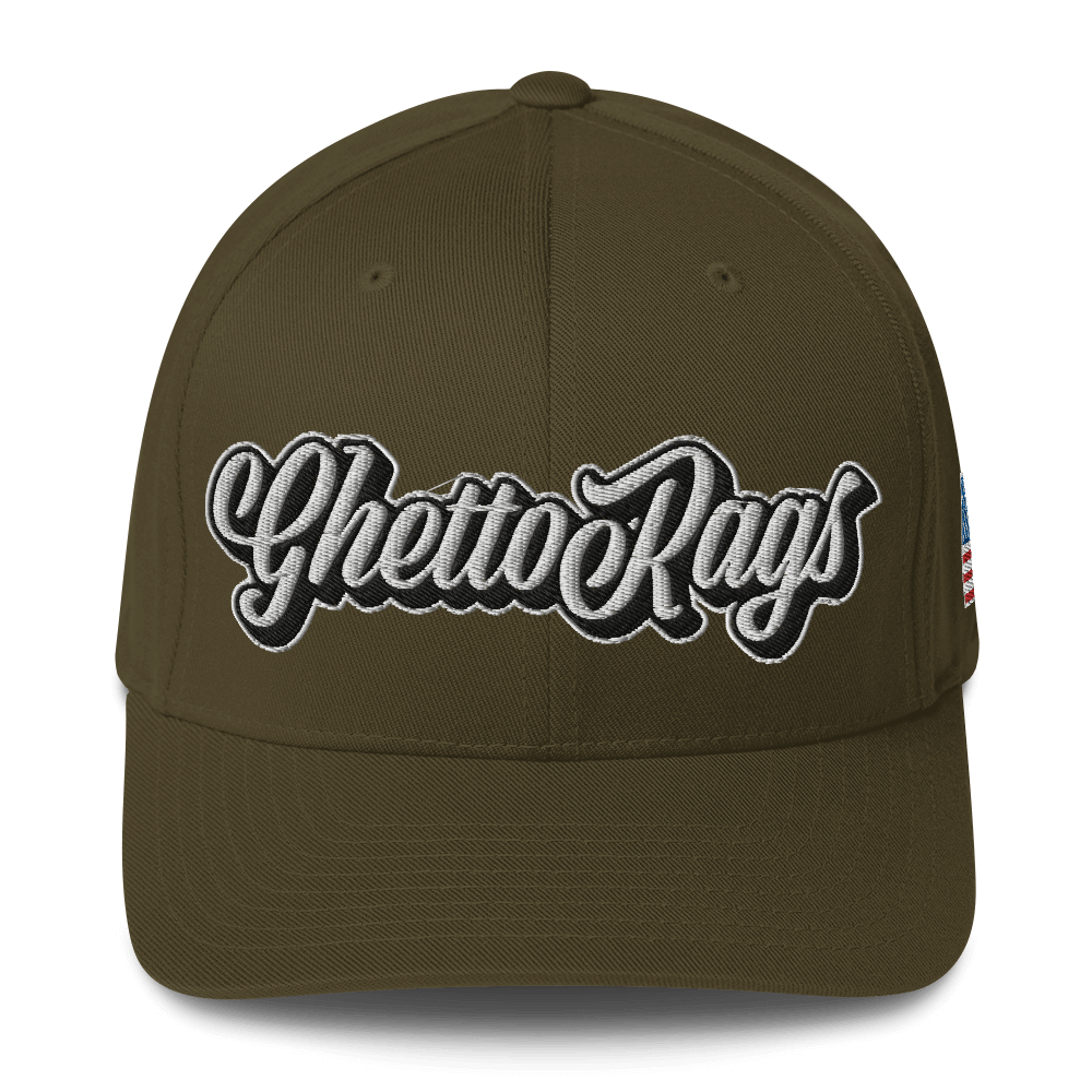 Ghetto Rags Script Flexfit Hat - Ghetto Rags