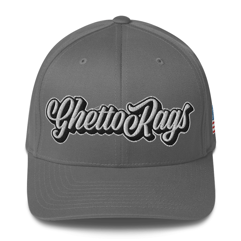 Ghetto Rags Script Flexfit Hat - Ghetto Rags