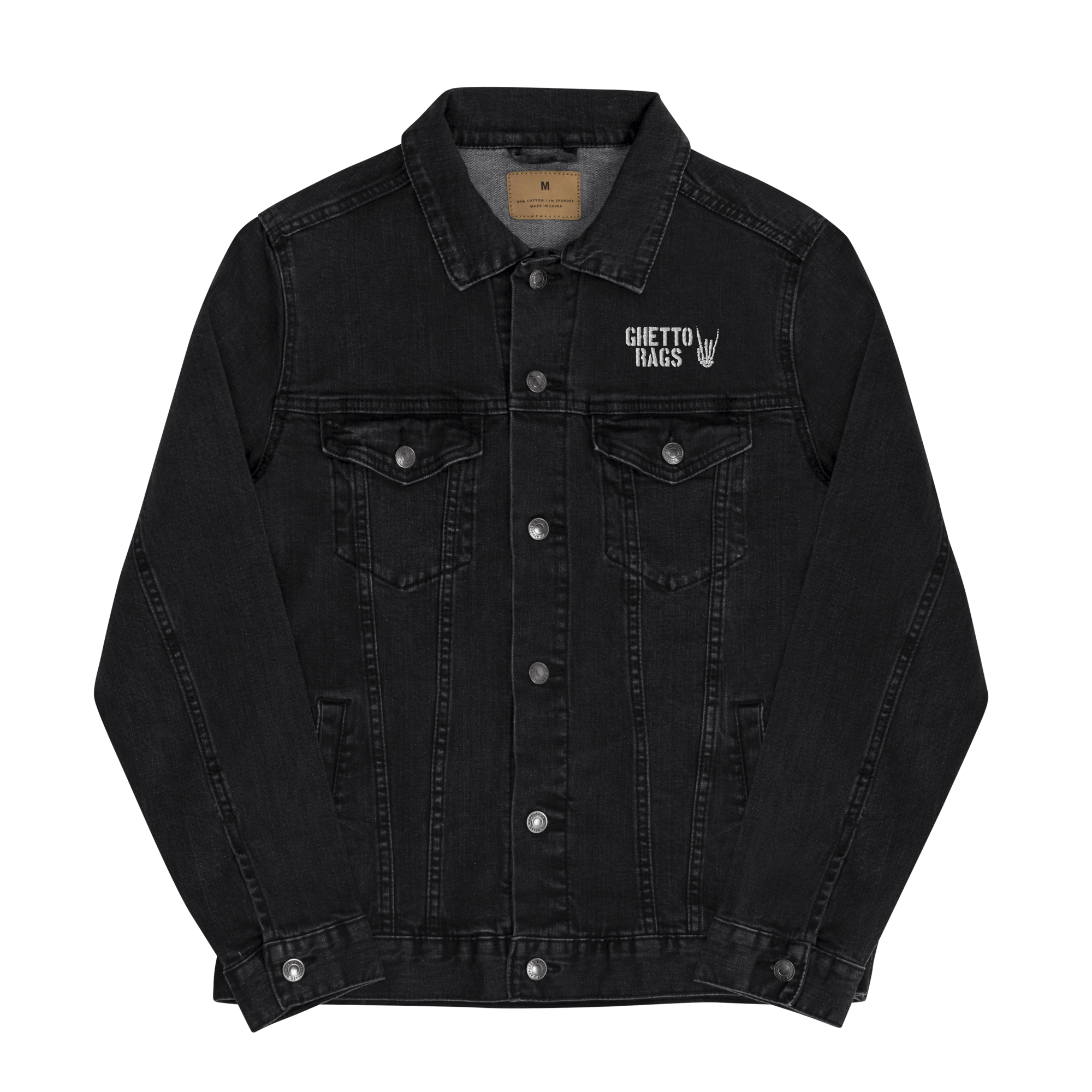 Bones Denim Jacket - Ghetto Rags