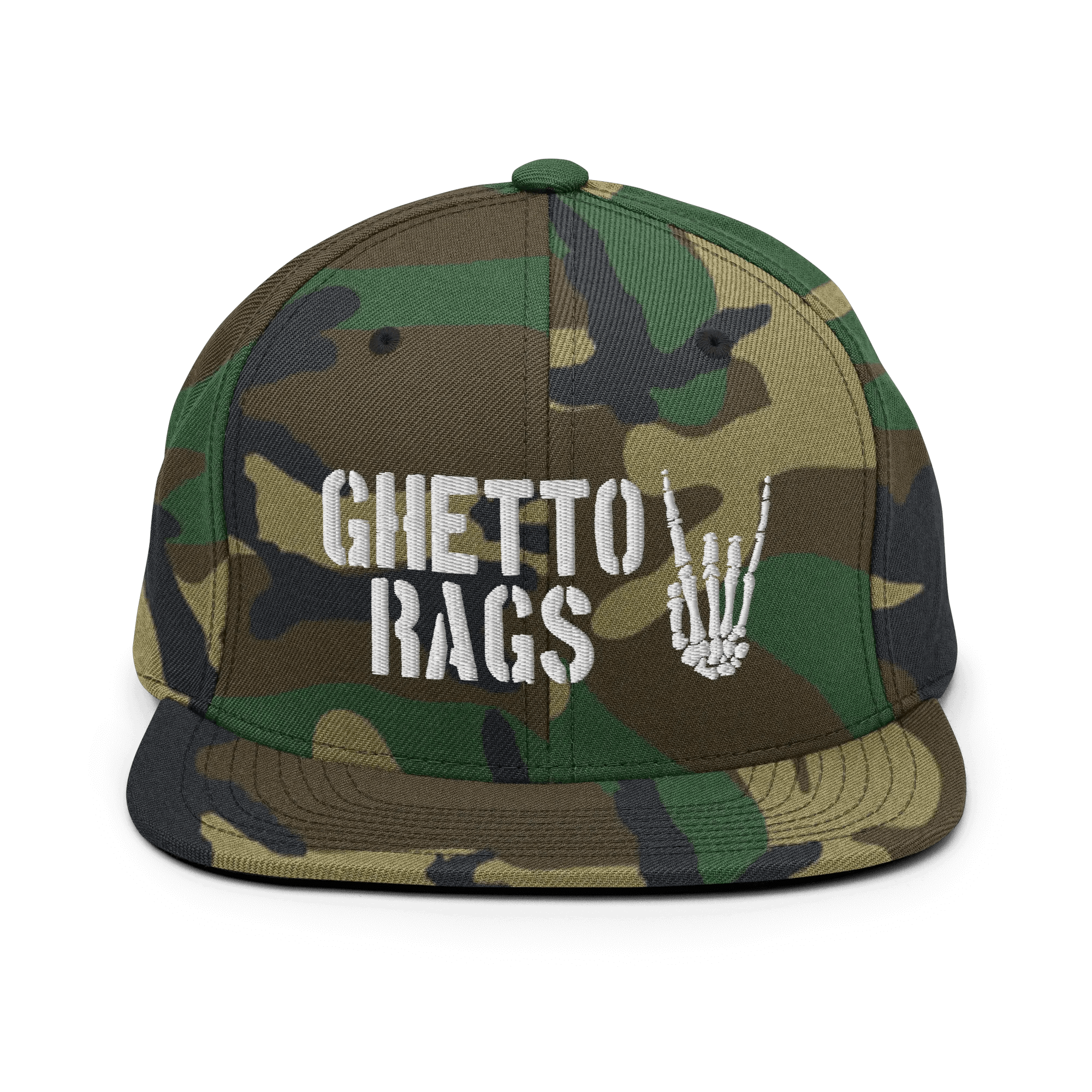 Bones Snapback Hat - Ghetto Rags