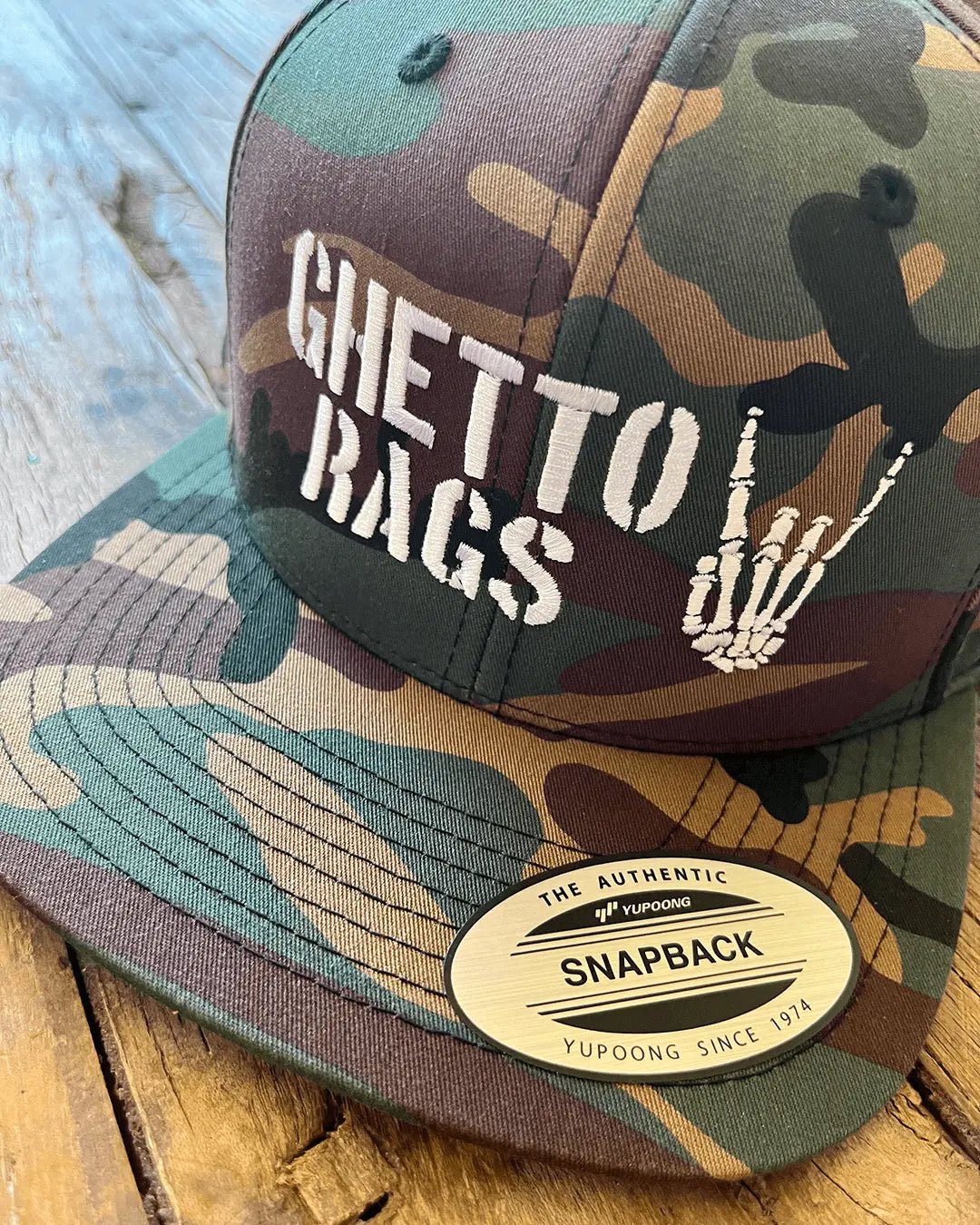 Bones Snapback Hat - Ghetto Rags