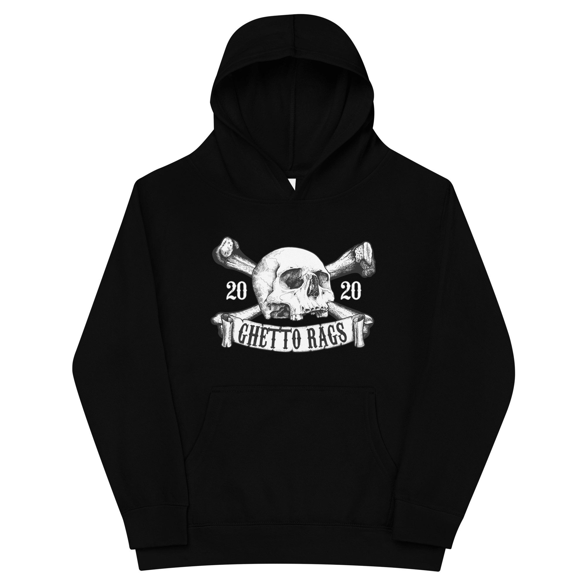 Crossbones Kids Hoodie - Ghetto Rags