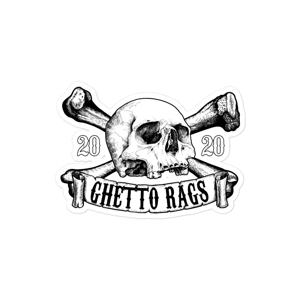 Crossbones Sticker - Ghetto Rags