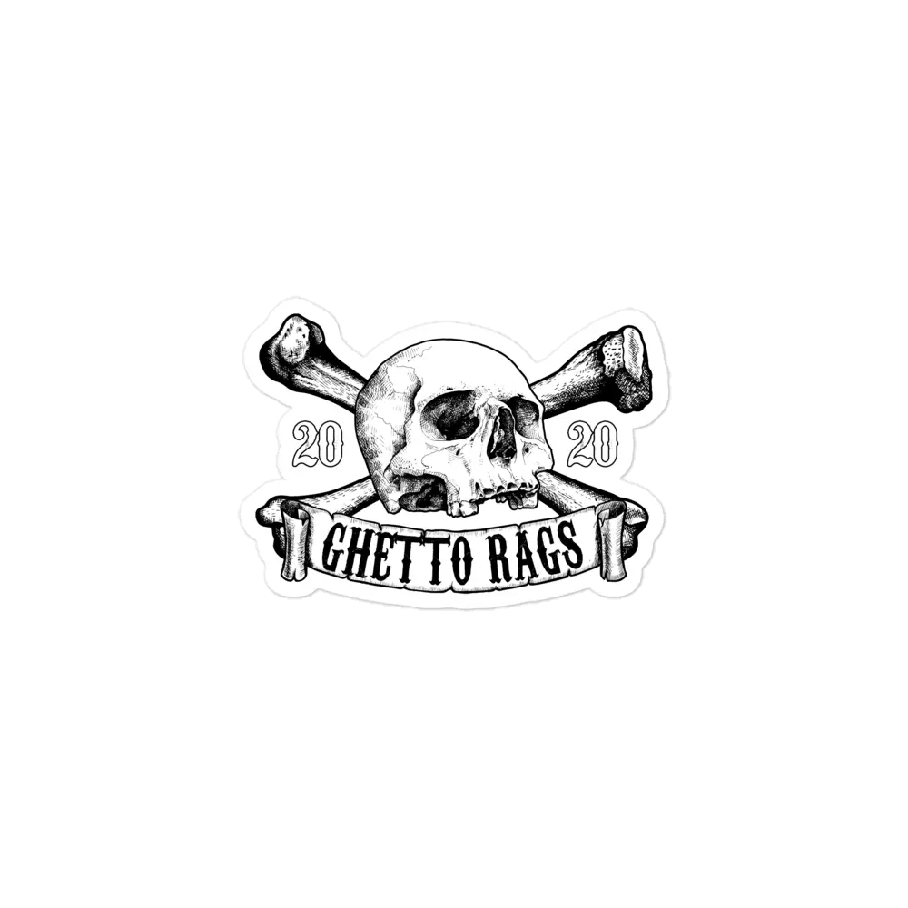 Crossbones Sticker - Ghetto Rags