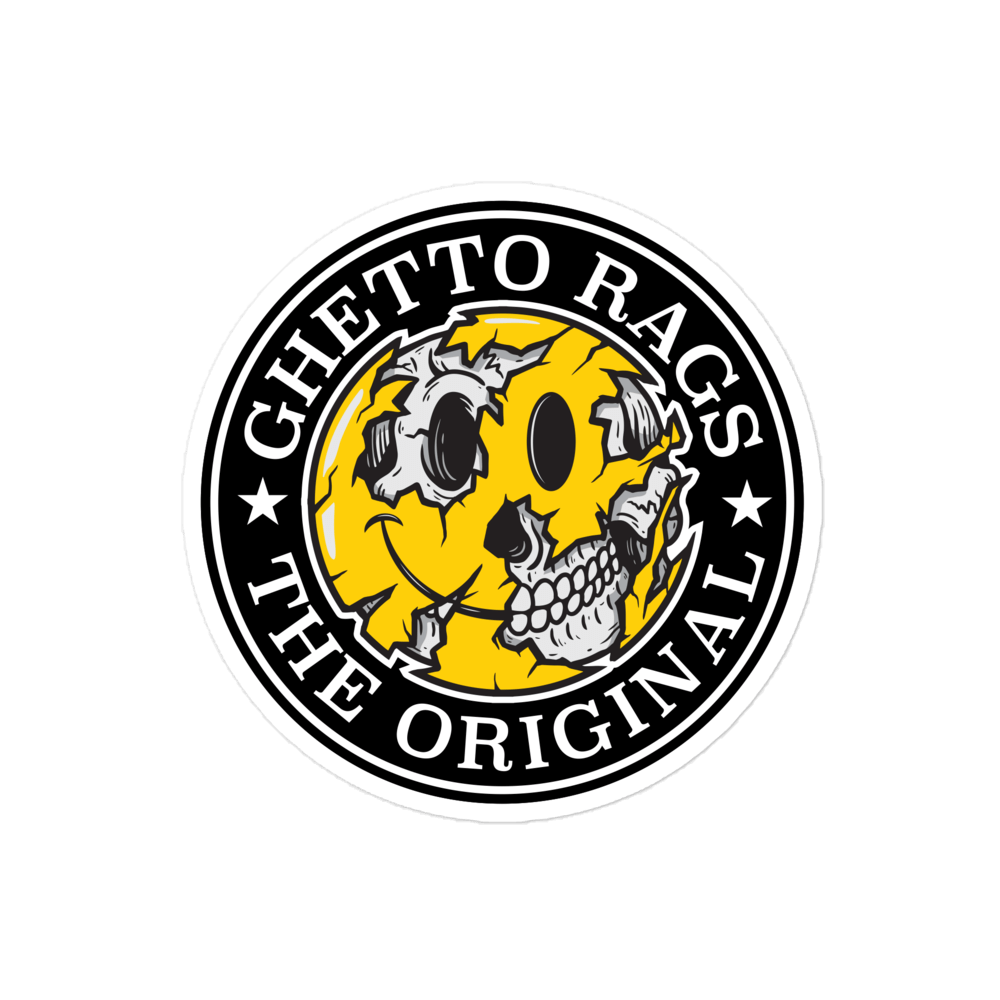 Happy Face Sticker - Ghetto Rags
