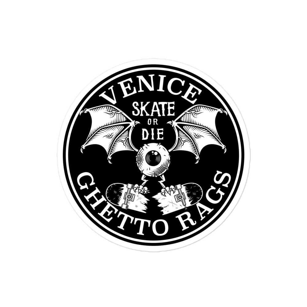 Venice Skate Sticker - Ghetto Rags