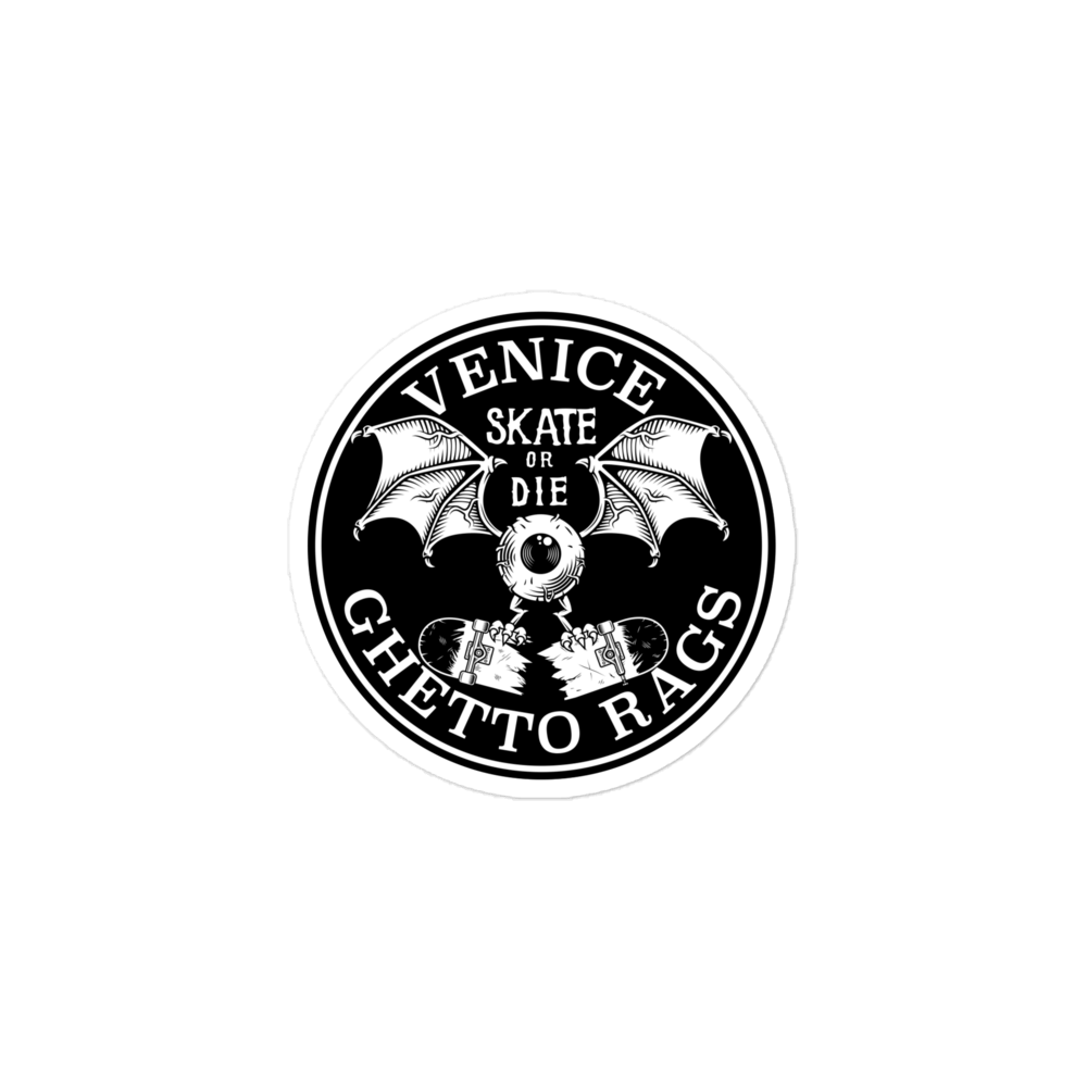 Venice Skate Sticker - Ghetto Rags