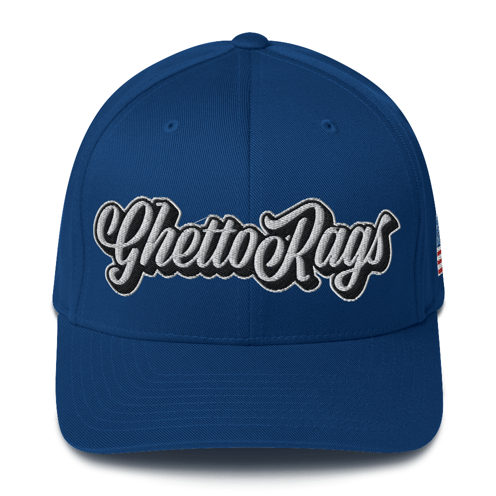 Ghetto Rags Script Flexfit Hat - Ghetto Rags