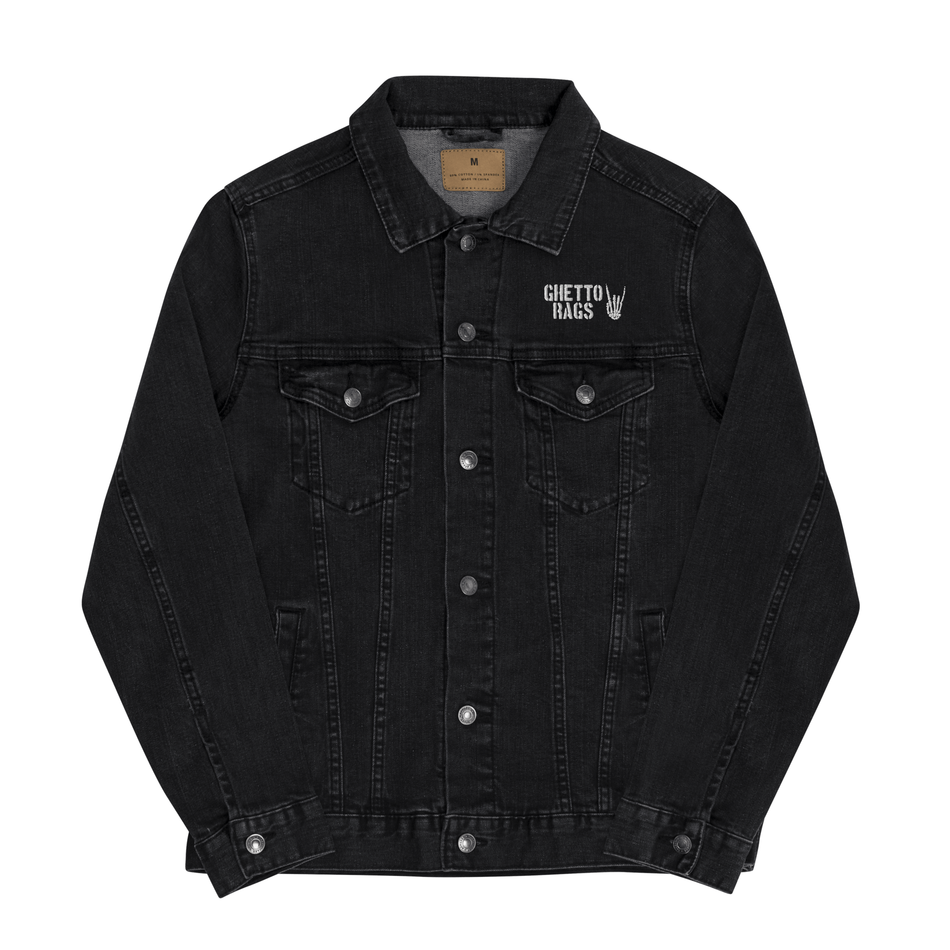 Bones Denim Jacket - Ghetto Rags