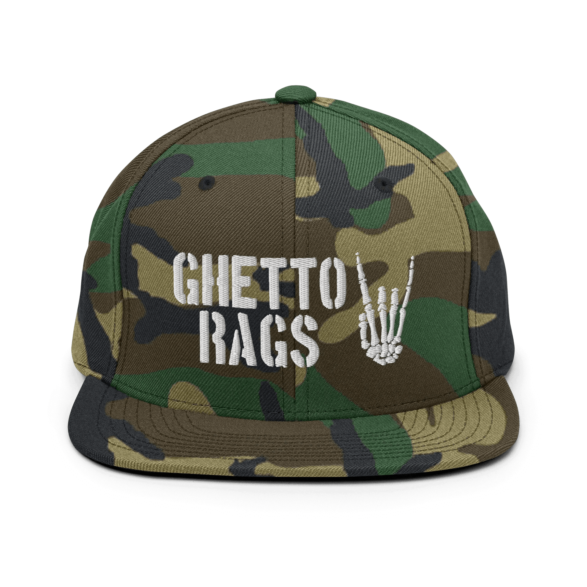 Bones Snapback Hat - Ghetto Rags