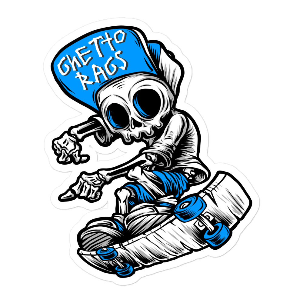 Ghetto Rags Skater Sticker