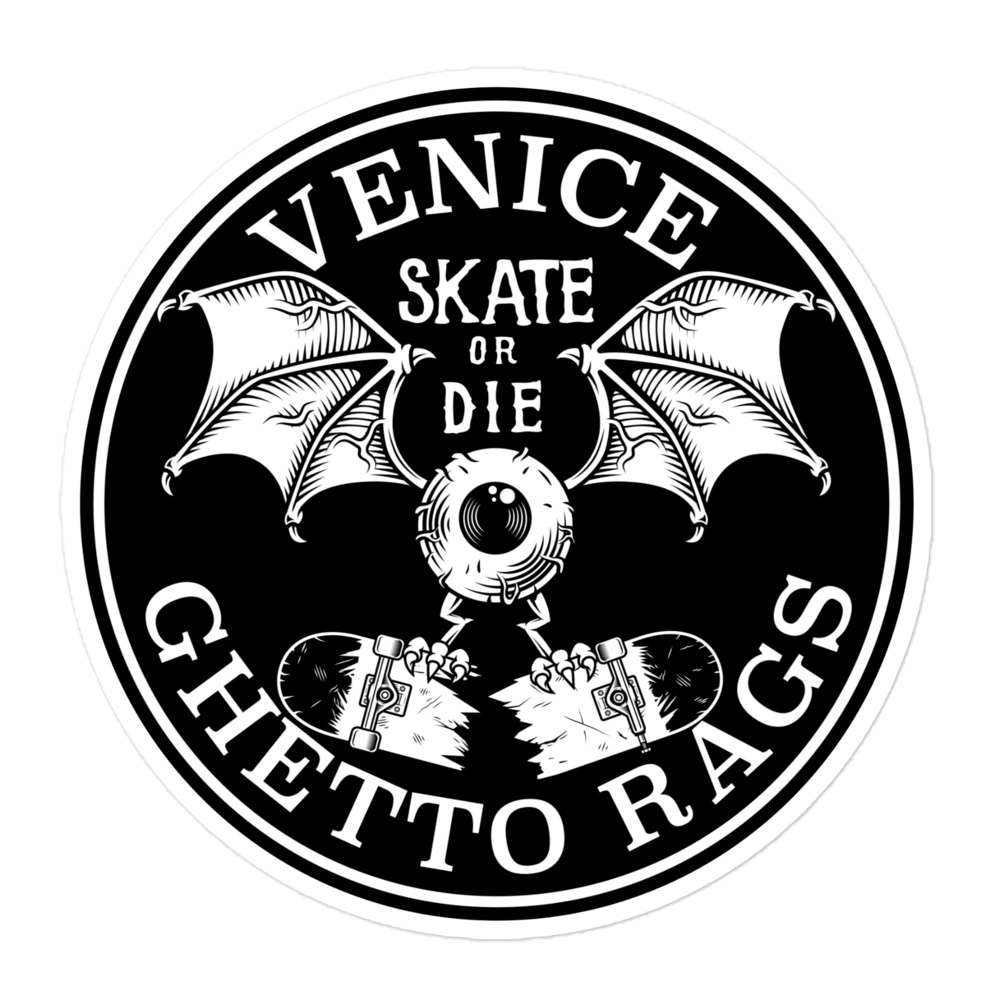 Venice Skate Sticker - Ghetto Rags